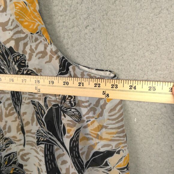 Attitudes by Renee Tank Top  Blouse Womens XL Yellow Brown V-Neck Lagenlook - Picture 7 of 15